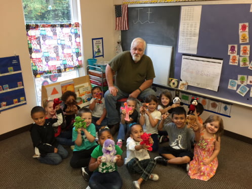 "Grandpa Jay", a volunteer at Head Start